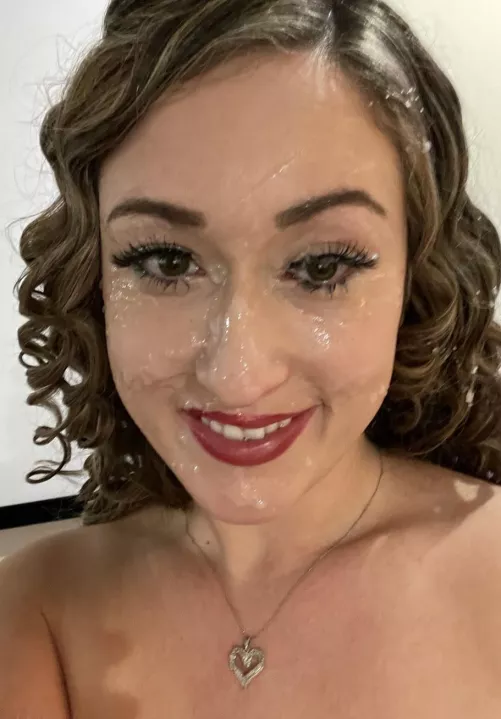 Close up of my slutty cum face by momdd98