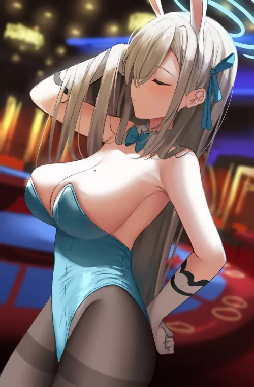 Closed eyes Bunny Asuna (shengtian00) [Blue Archive] by elegantloveglimmer