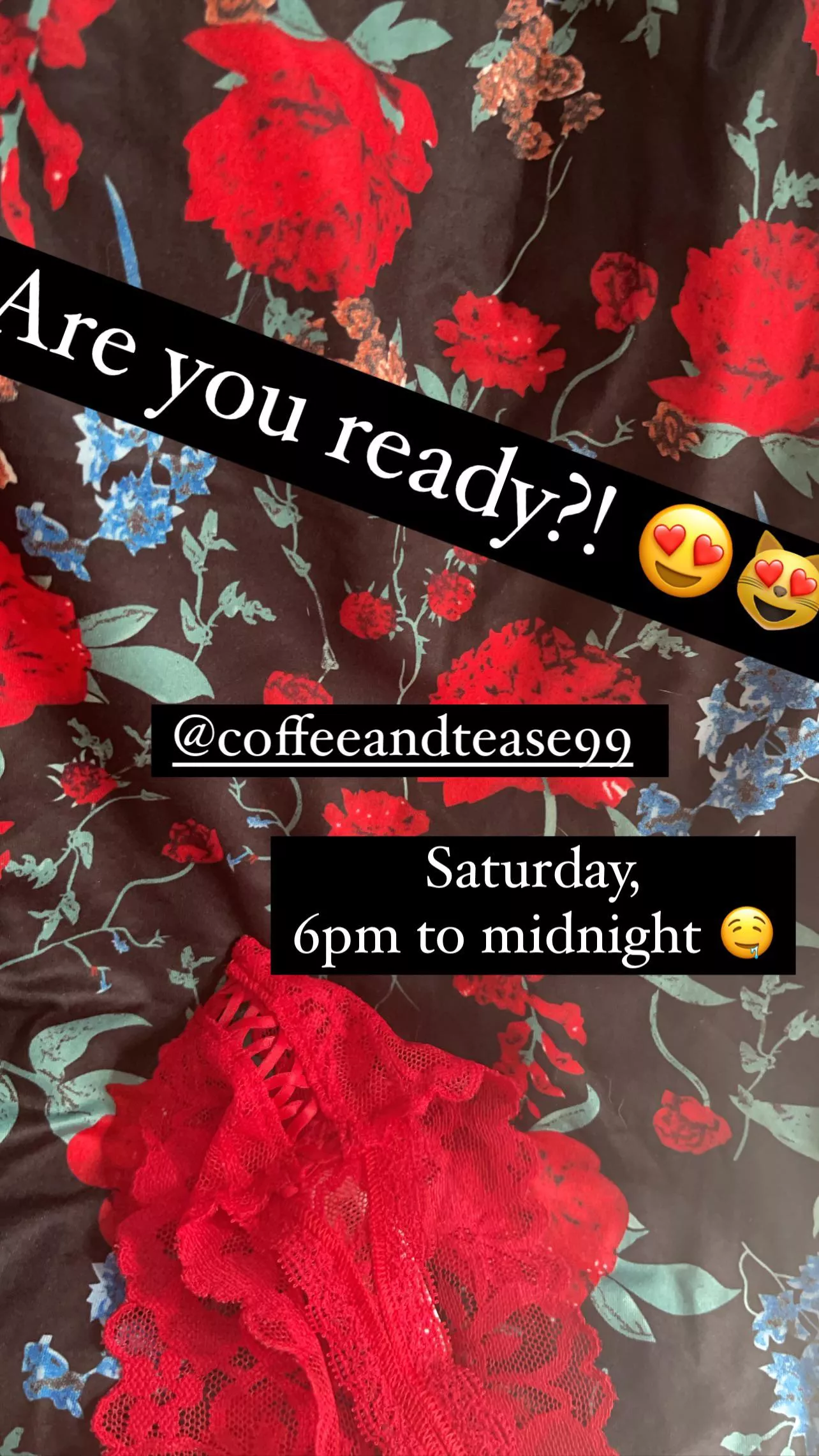 @coffeedreaminPNW such a spicy Saturday! Feeling saucy in red 🌶🥭 spicy mango drink specials! See you all at 6pm 😻🤤 posted by CoffeeDreaminPNW
