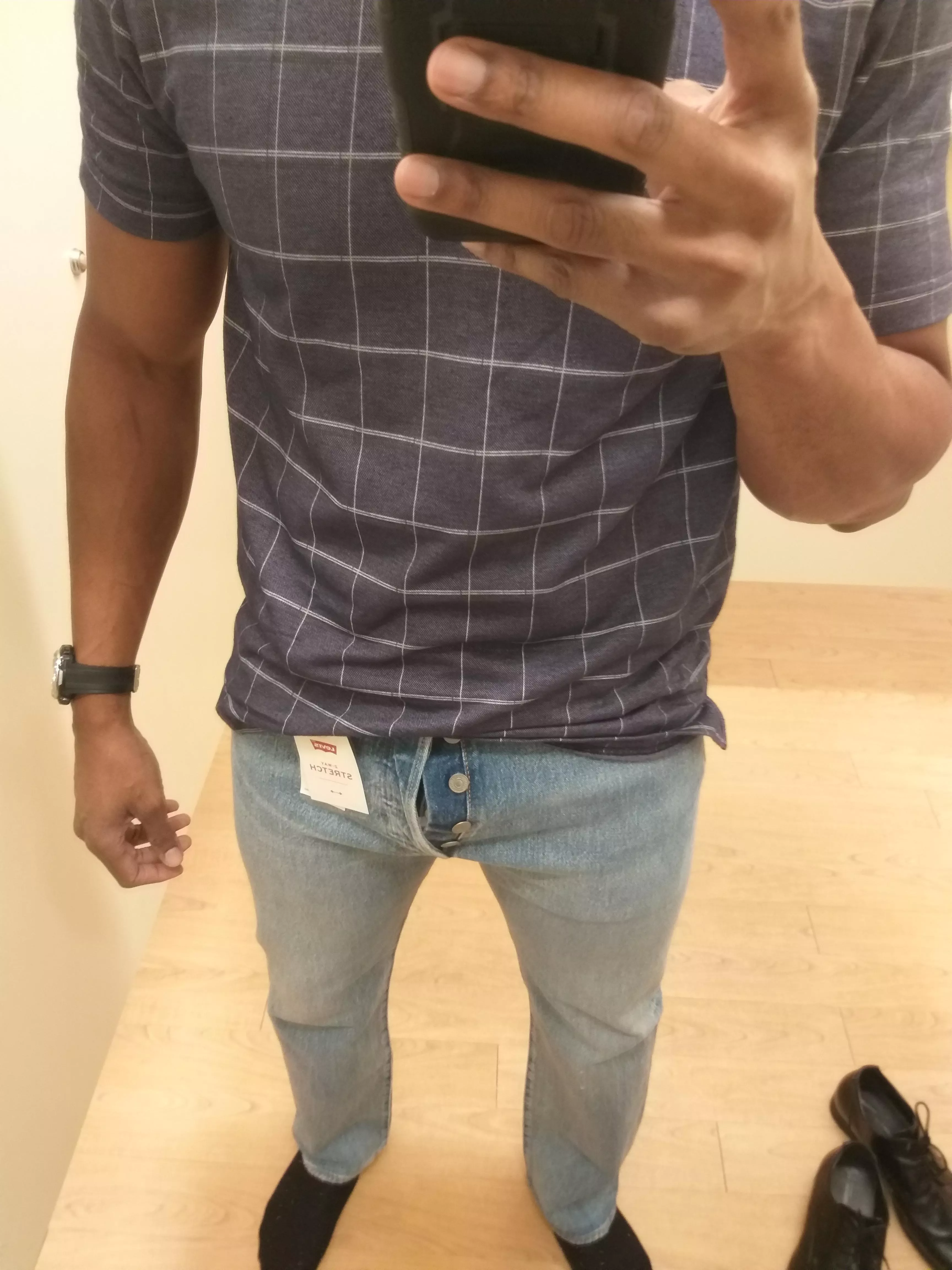 Cold snap means new jeans. Don’t think these will work. posted by RugbyTom101