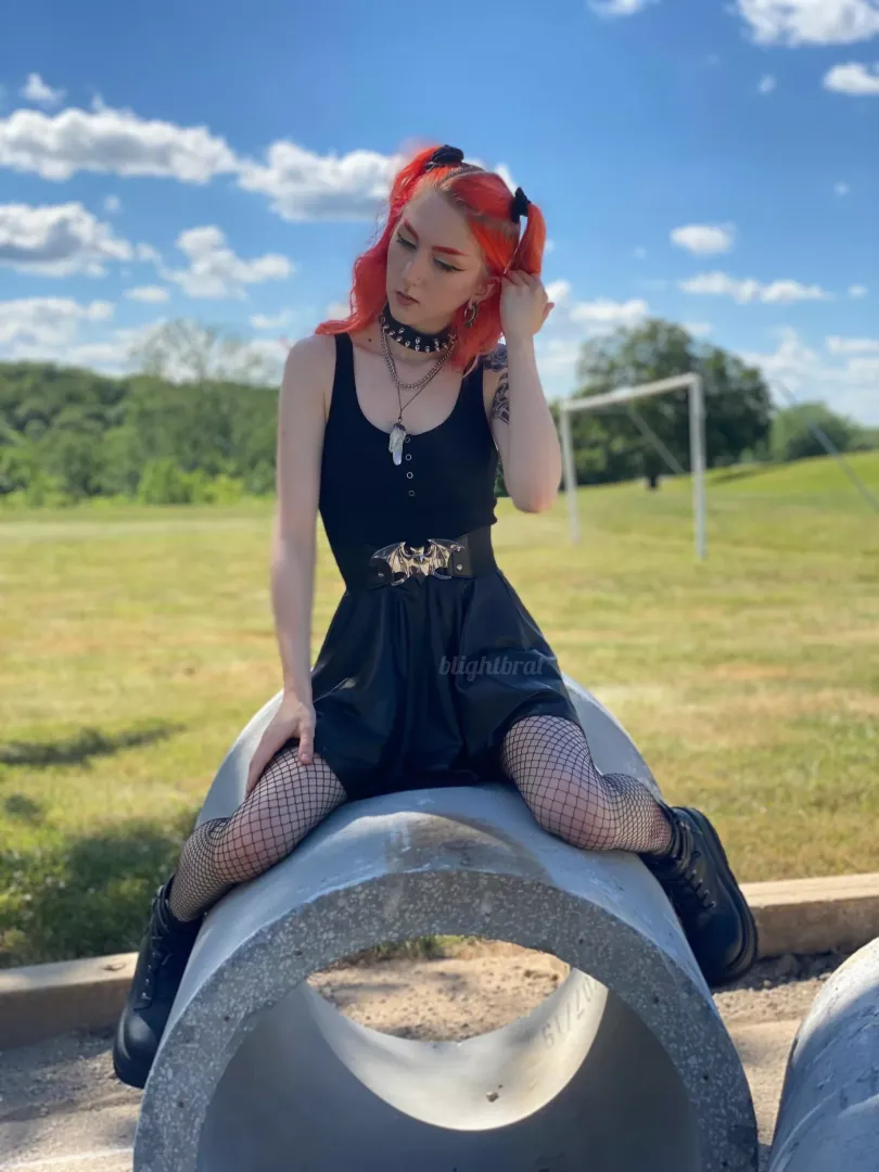 Collared up even outside 🖤⛓ posted by blightbrat