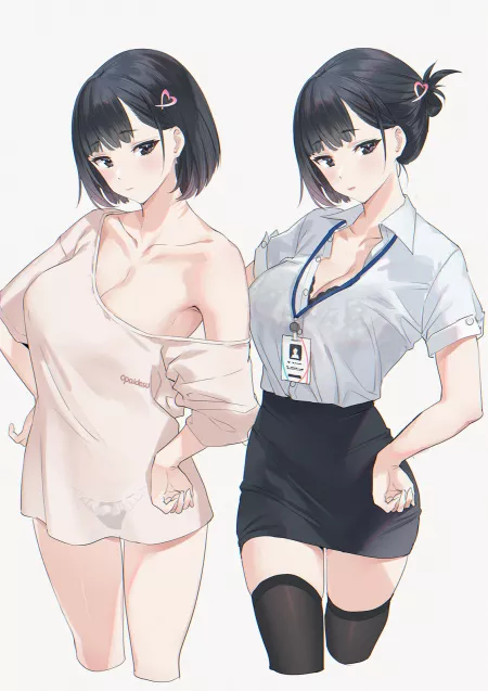 Colleague: During vs After Hours [Original] by CheetahSperm18