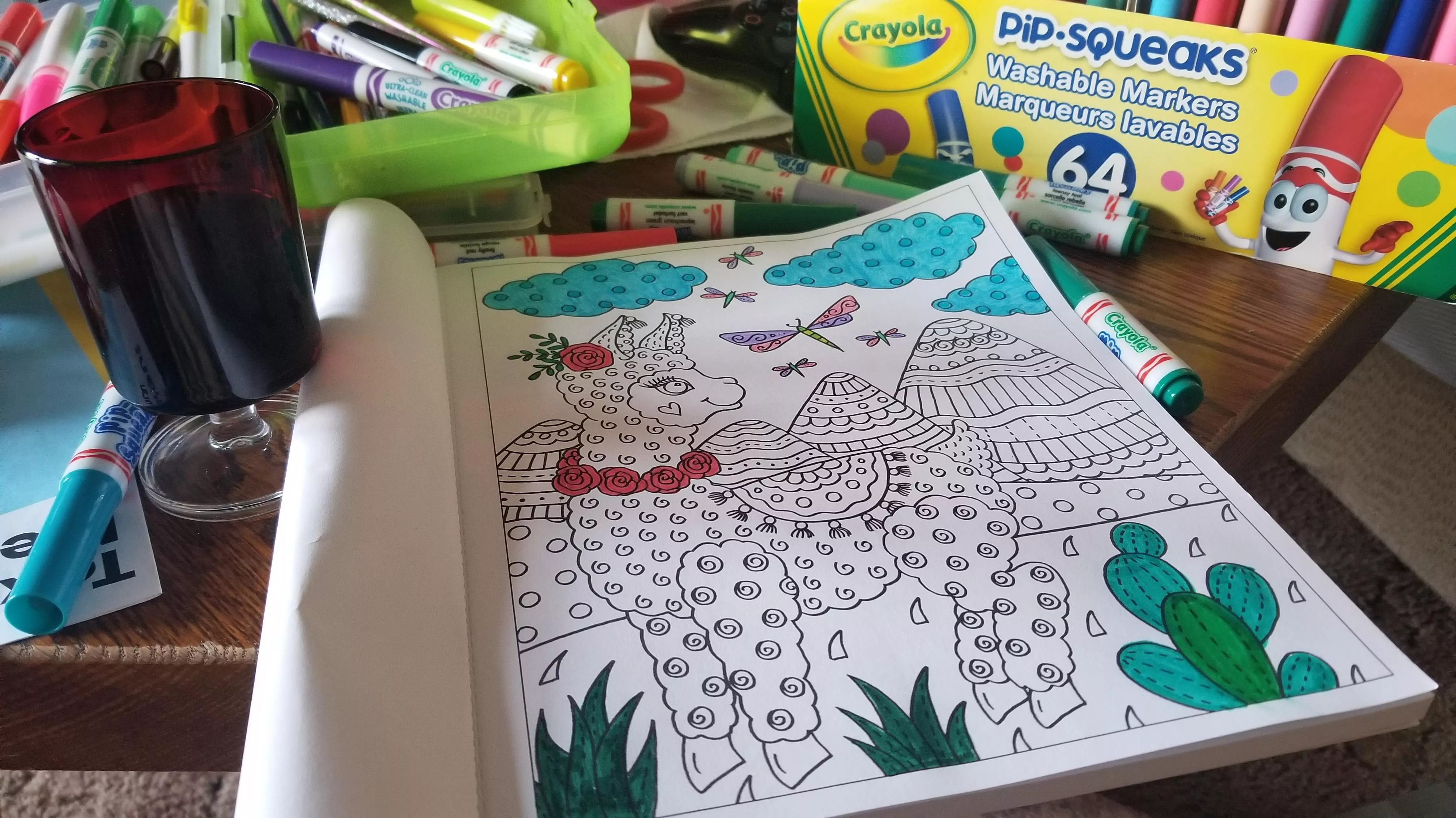 Coloring and having a special adult drink in my fancy cup, while daddy is on an important zoom call. I want attentions but I'm being patient... 🥺 no interruptions allowed this time posted by curvygwthrowaway