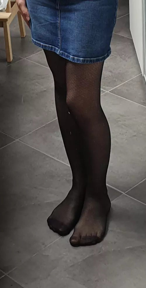 Combining pantyhose with a skirt is always beautiful 💕 by Mellown100