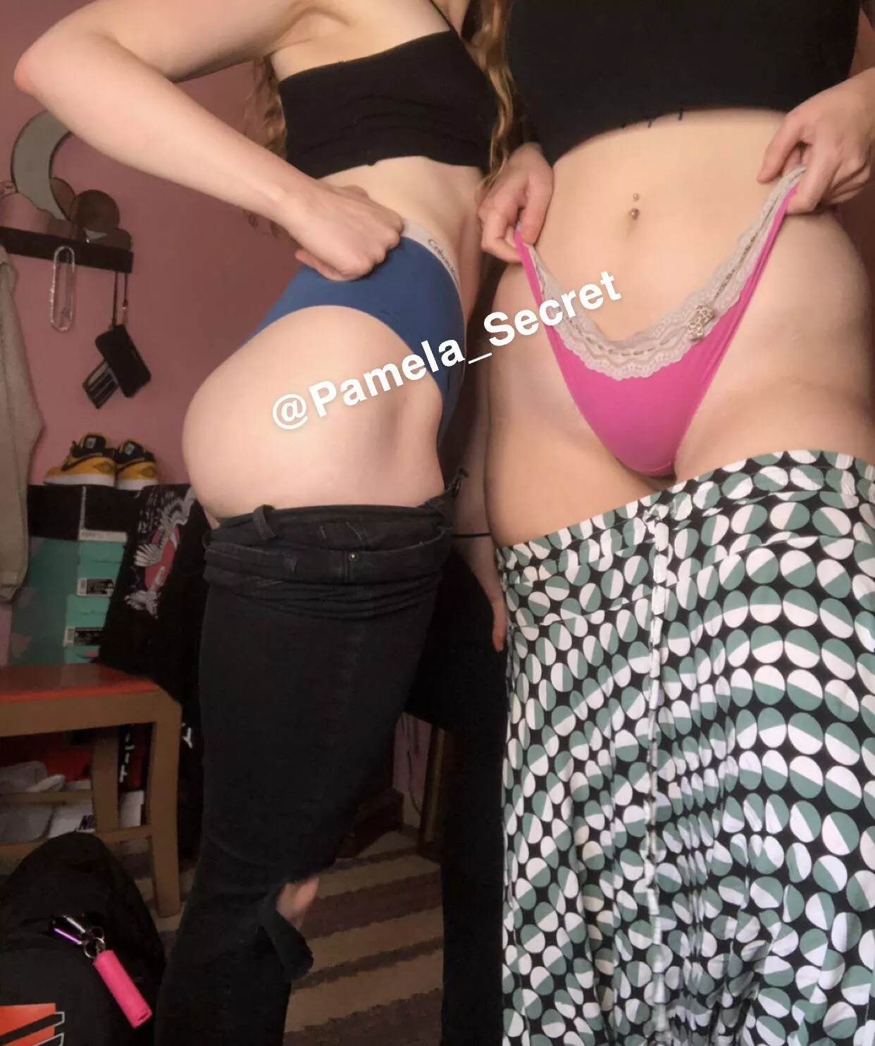 COMBO PANTY PACKS AVAILABLE!! [selling] dirty panties! New roomie has come to the dark side 😈 Custom order now! Kik me @Pamela_Secret [19] & [21] posted by Pamela_secret