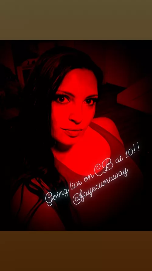 Come check me out!! Tonight at 10pm https://chaturbate.com/in/?tour=7Bge&campaign=ceqoe&room=fayecumaway by FayeCumaway