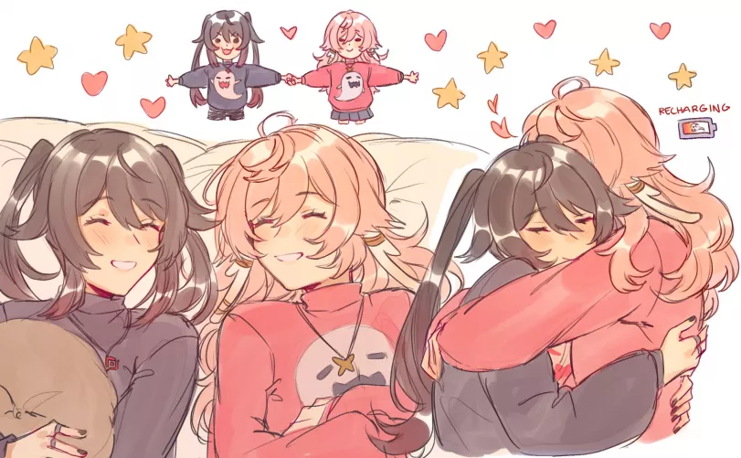 Comfy girlfriends [Genshin Impact] by jeffsll