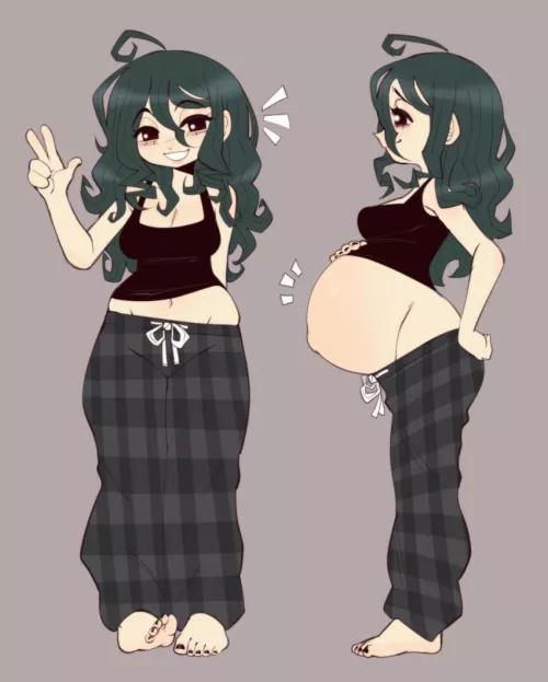 Comfy Preggo Before and After by Madame_Kuudere
