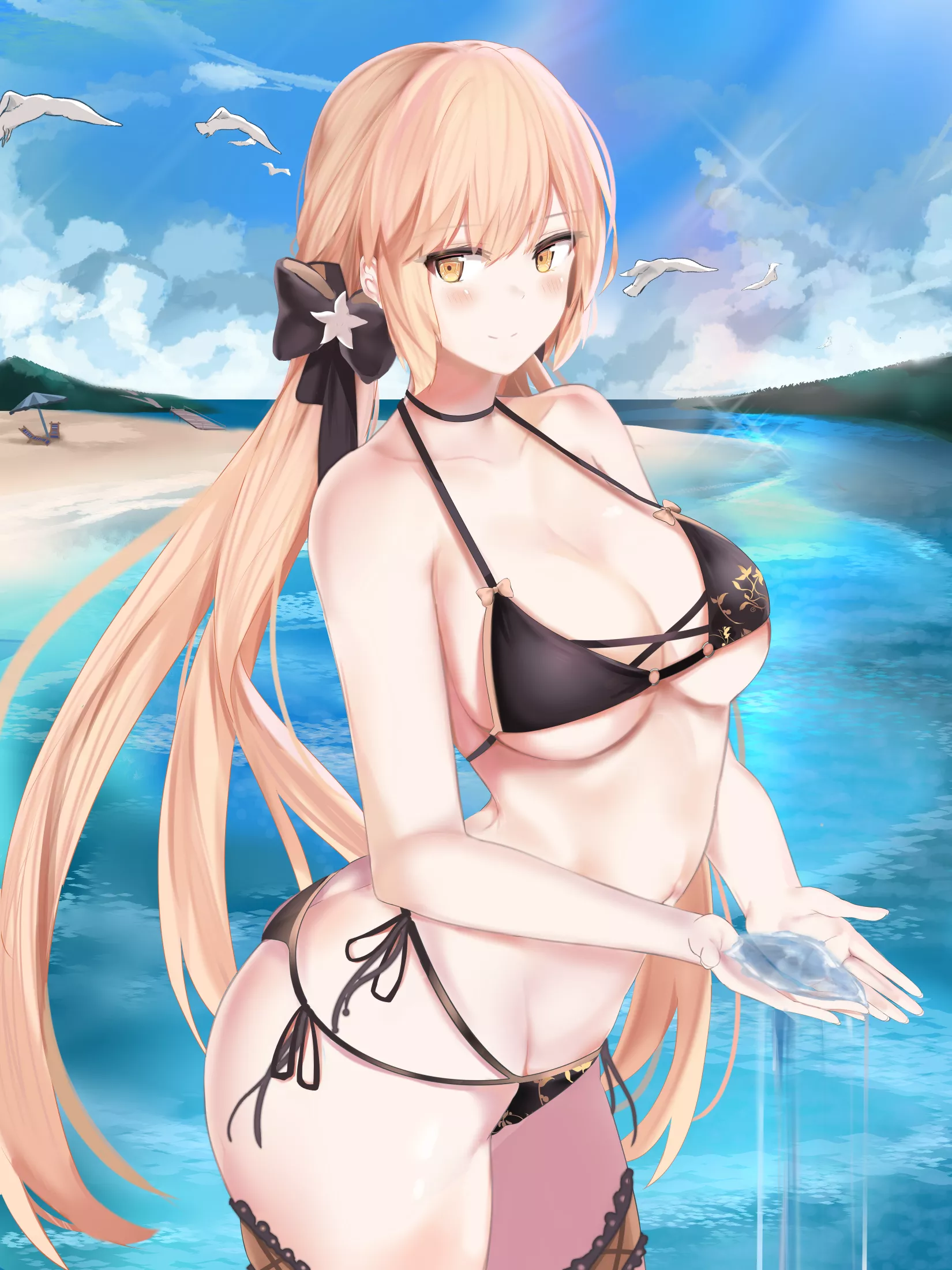 Commander, Do You Find My Swimsuit Nice? I choose it with you in mind~❤ (OTs-14, Girl's Frontline) posted by YandereLover22