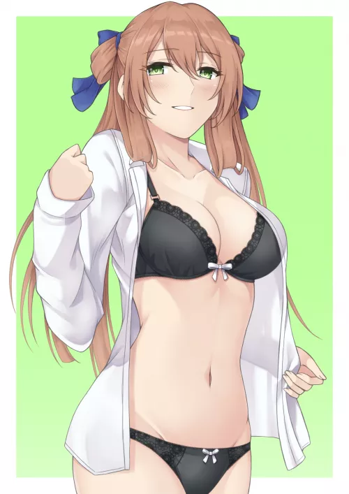 Commander, I overheard you like black lingerie the most~❤ (Springfield, Girl's Frontline) by YandereLover22