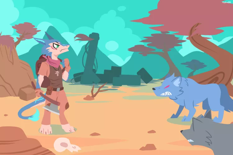 commission for Gerg (root game parody) / art by me by HydraB2