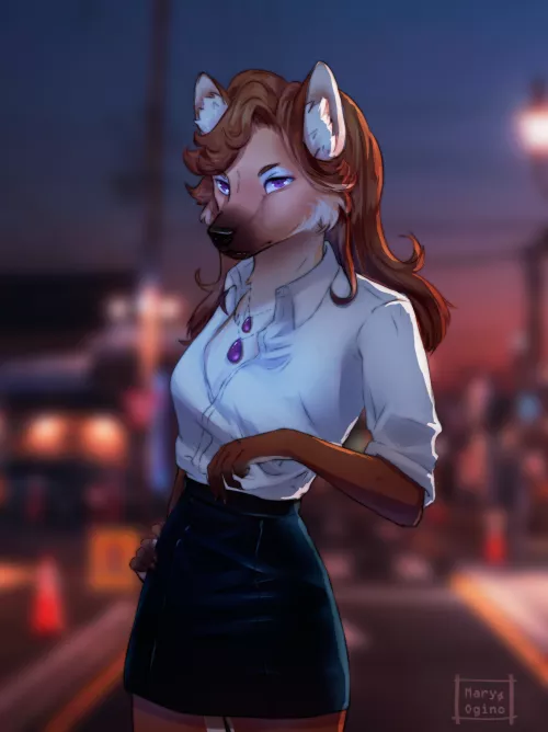 Commission i made recently. Maned wolf girl ❣️ (art by me: @ogino_mary on twitter) by MaryOgino