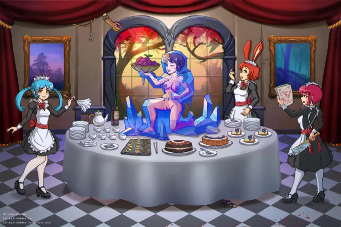 Commission, Kasey Encased in Ice, Bondage [ StickyScribbles ] by 24Emma