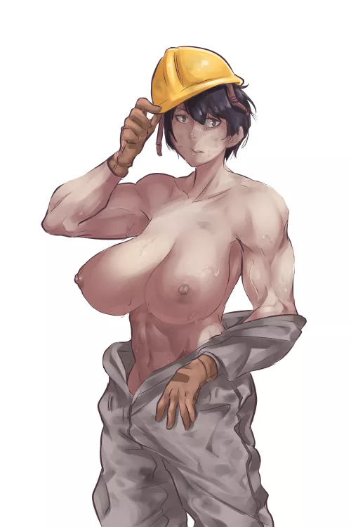 Construction Worker (Cageman) [Original] by llamanatee