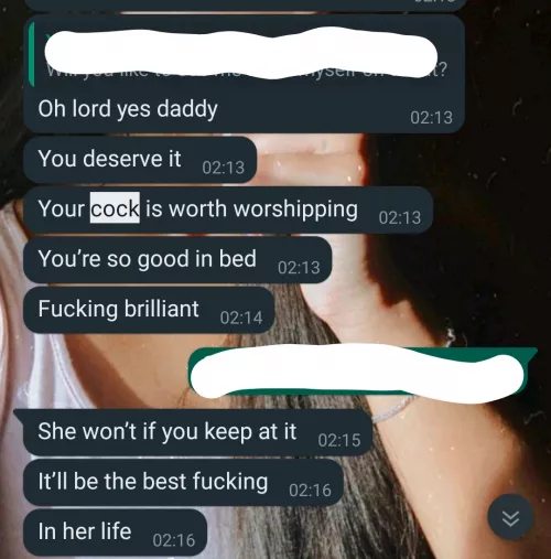 Conversations my cuckquean gf has with me. She's already watched me fuck her friend. She's dying for more by _waynestark04