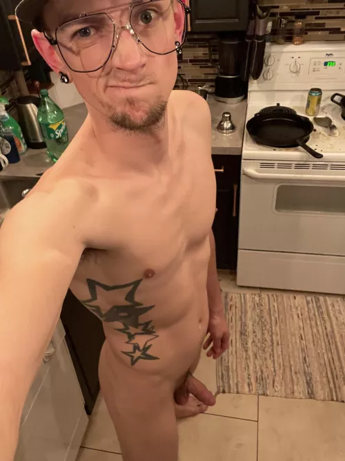 Cooking naked. Would you join me. 30. by blrrbrt