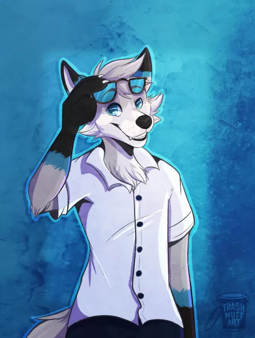 Cool Fox 🦊 (art by me - TrashmuttArt on Twitter) by trash-mutt