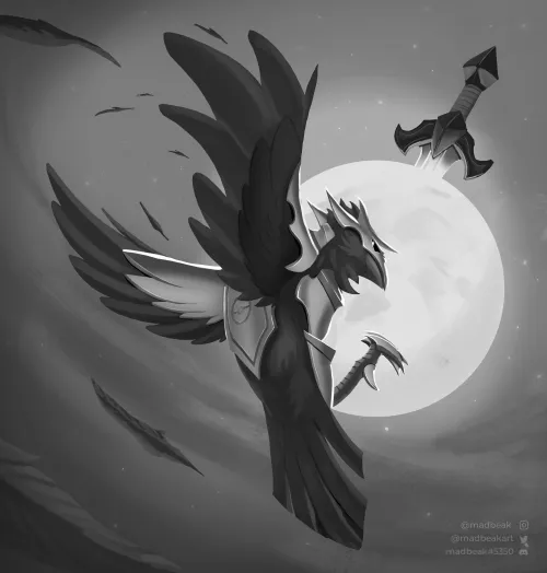 Corviknight fanart by me! by madbeak