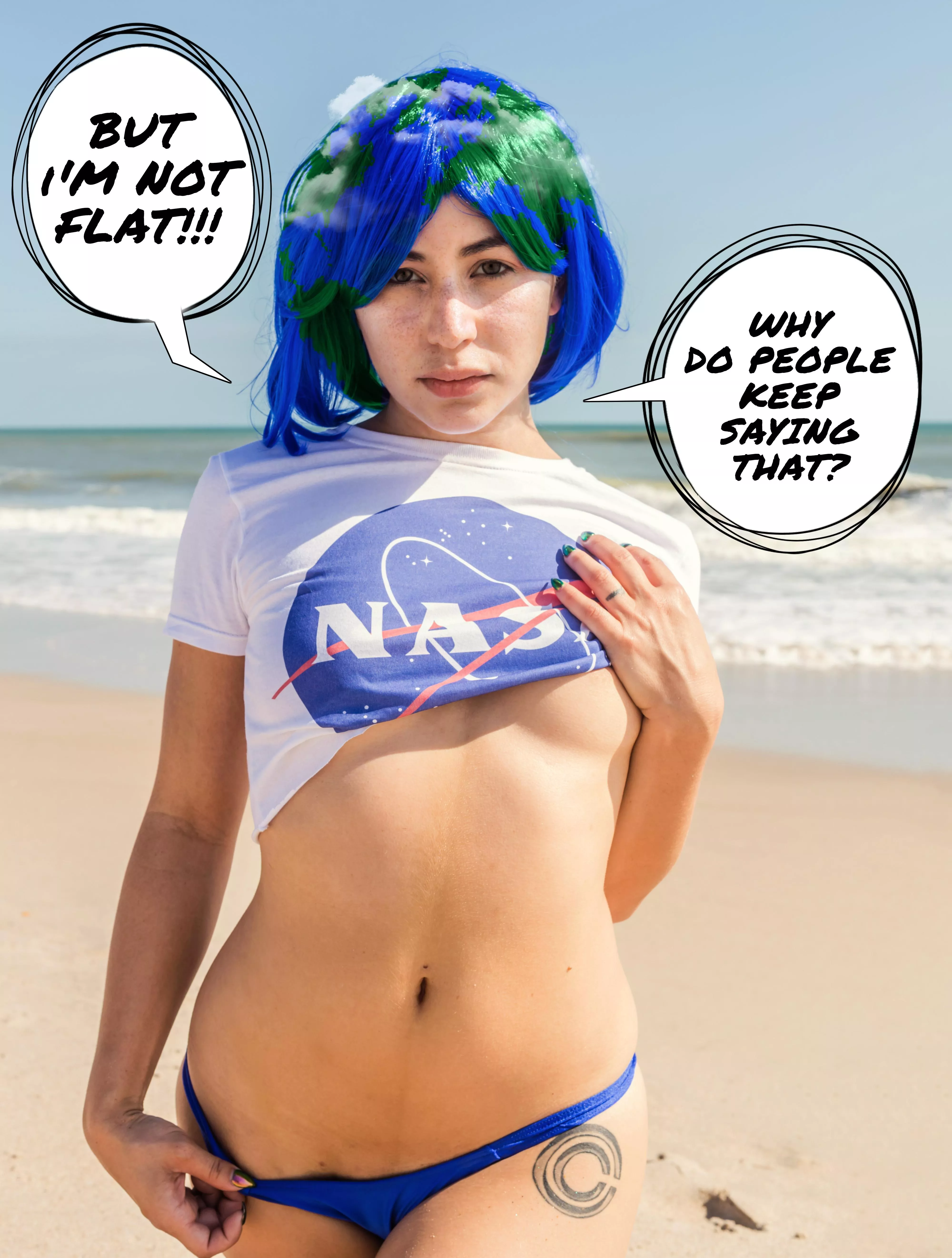 Cosplayer Sushii Xhyvette as Earth-Chan for Earth Day posted by cabridges