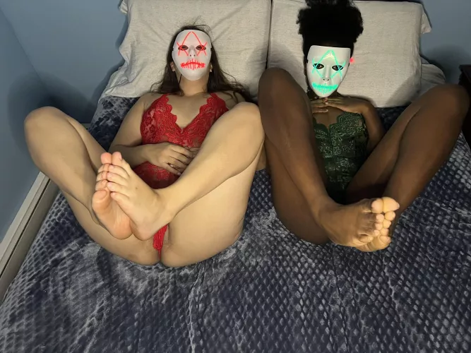 Could you suck our toes at the same time? 😜 by RoseandAlexa