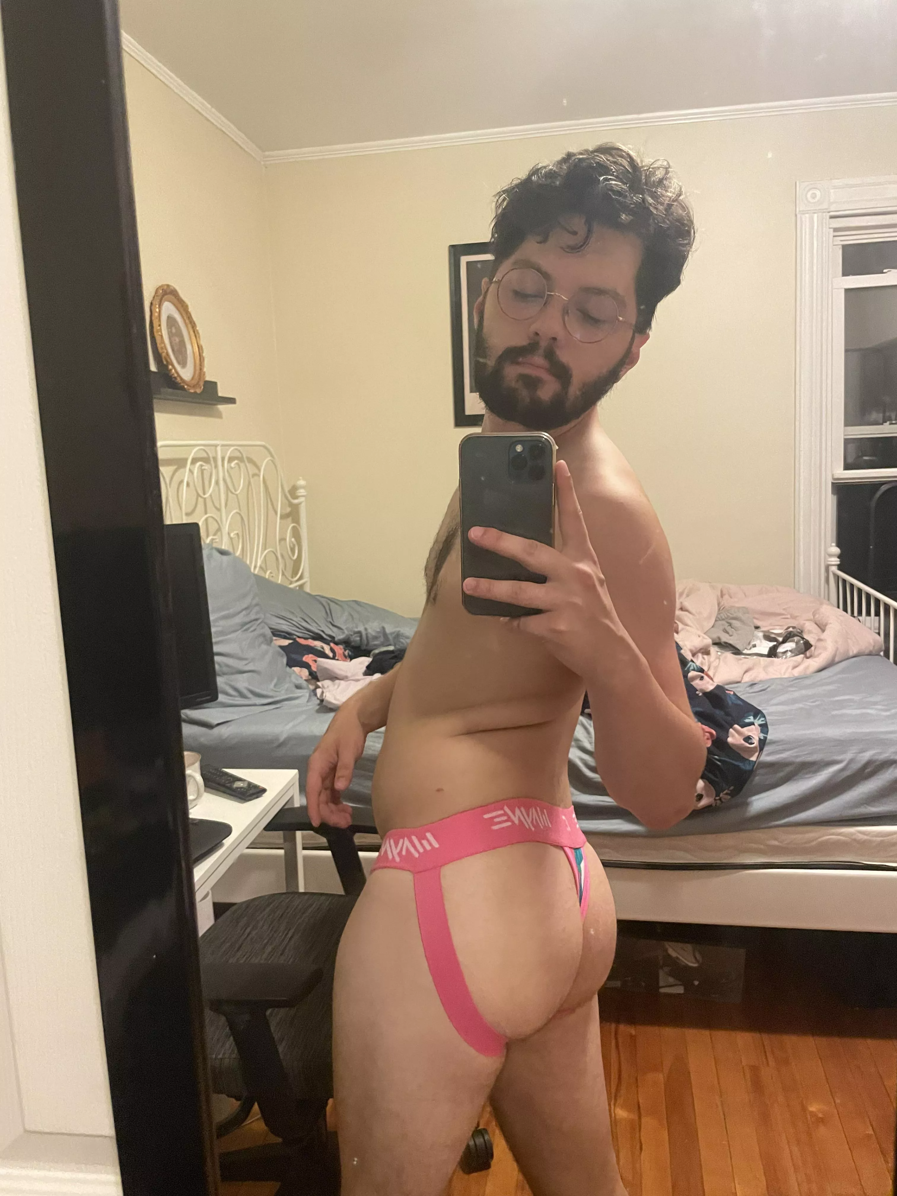Couldn’t decide to wear a jock or a thong… posted by PussyBottom