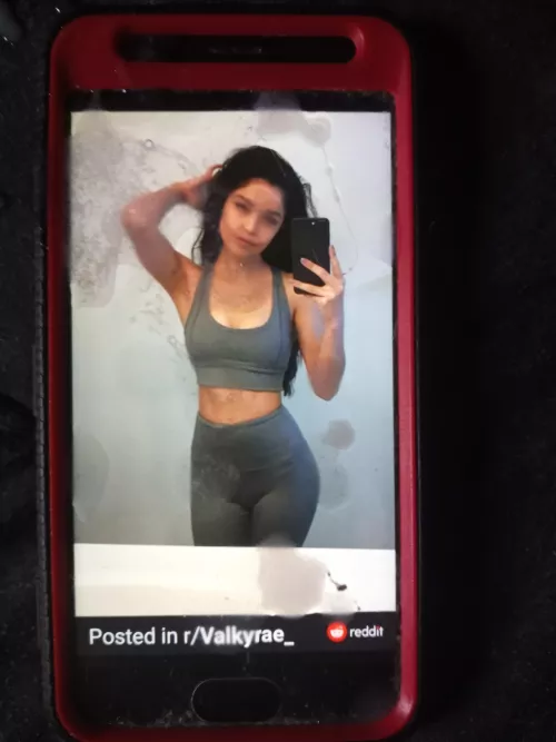 Covered valkyrae in my cum by john13985