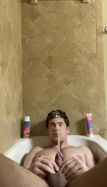 Covering my chest and face with piss before I jack off and cum all over my stomach by Jackpackage71