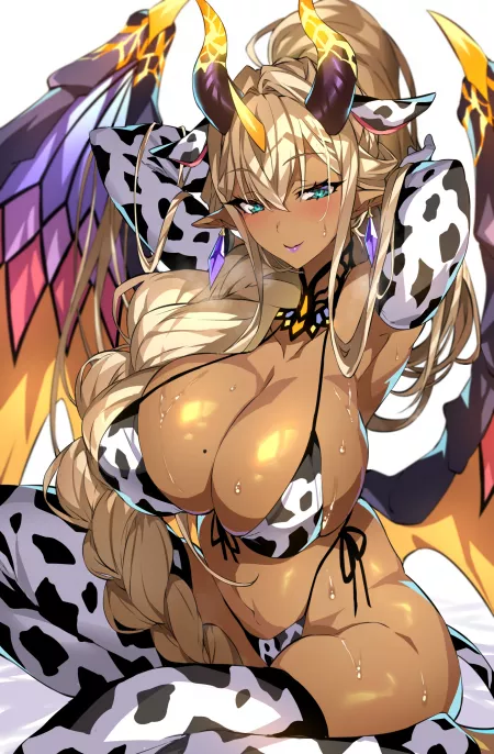 Cow Print Bikini Demonic Fire (Gan) [Original] by sequence_string