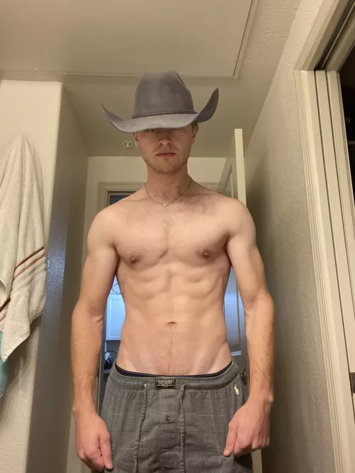 Cowboy hat and PJ mix socially acceptable?? by cowboyashton