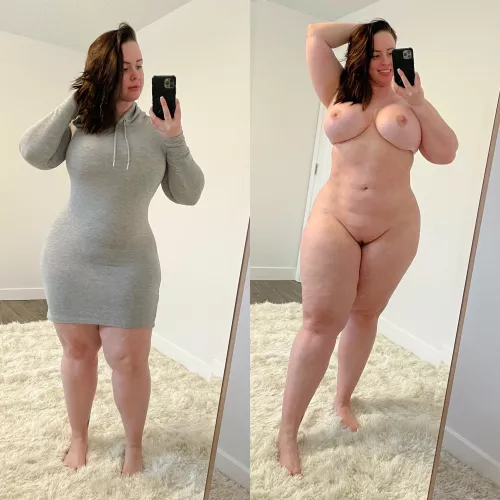 Cozy sweater dress or or off? by Jesse_Switch