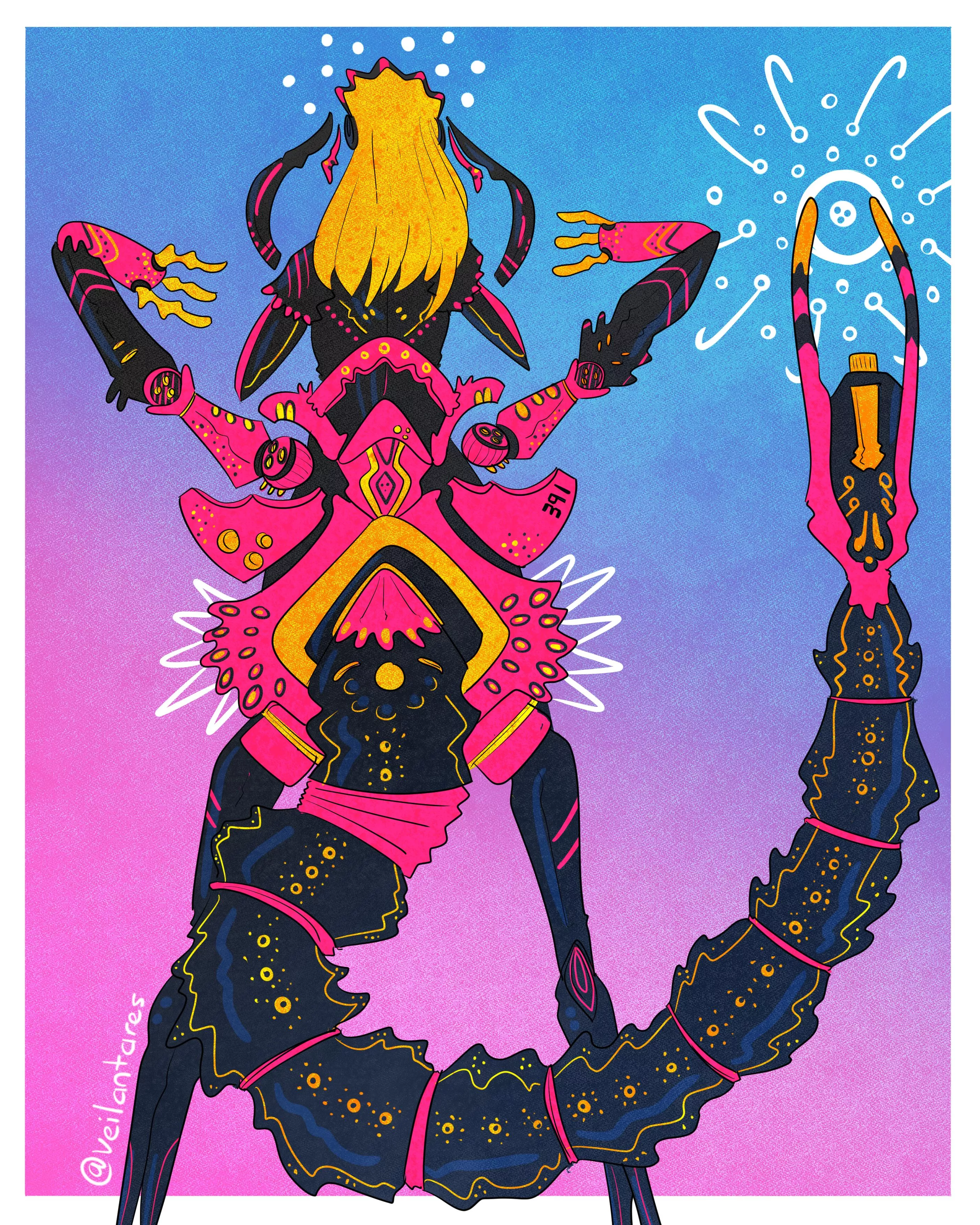 Crab Cyborg 🦀🦀🦀🦀🦀 posted by veilantares