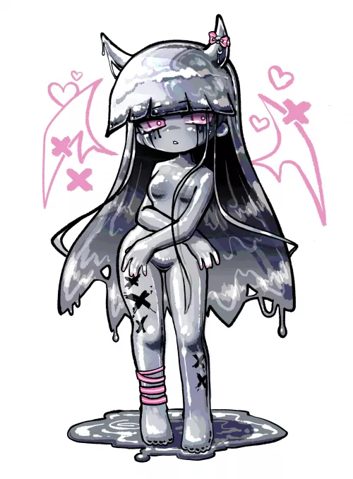 Created a liquid metal slime girl! Her name is Amelia Velvy ~ by dietHassySoda