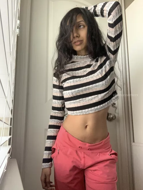 Croptop and sweatpants just go so well together by xprincessamorx