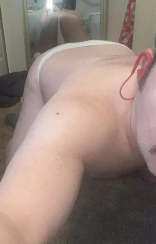 Cub in white thong by pdxripple