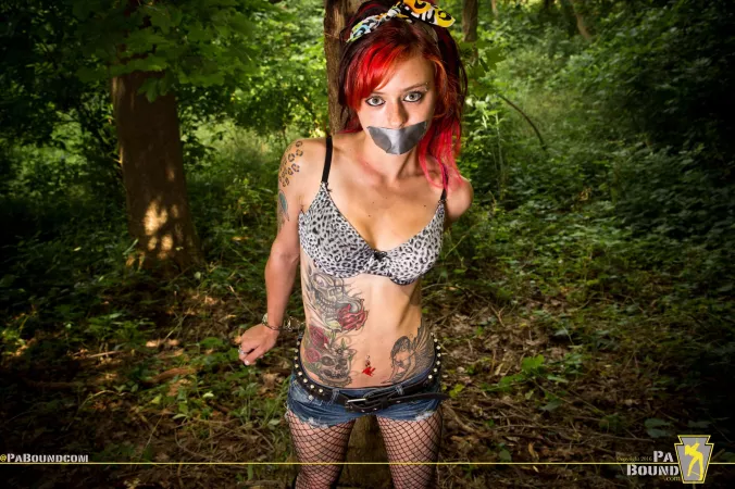 Cuffed, gagged and left out door. by paboundcom