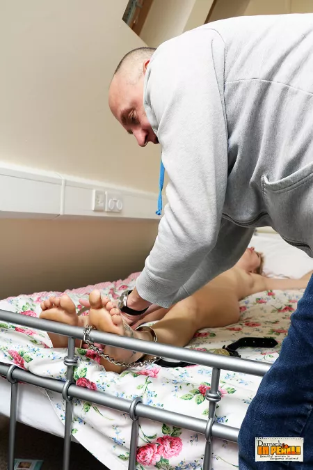 Cuffing her Feet by Saweb1234