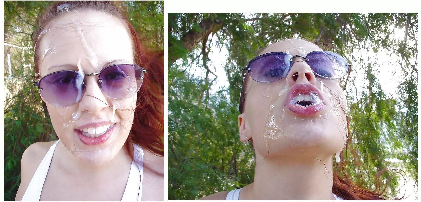 Cum on the bitch glasses in park posted by hentaiwikis