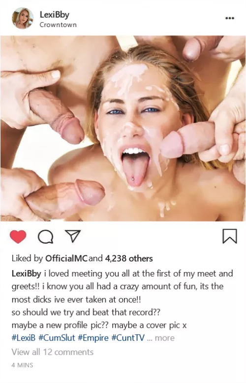 (Cuntagram) - @LexiBby Loved meeting you all!!! want to fuck again?? by LexiBMDE