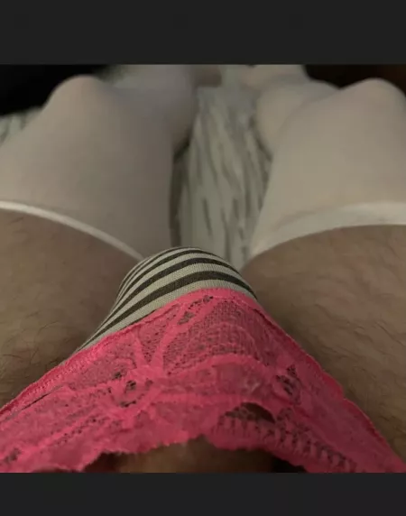 Currently sitting on hubby’s face after making him wear my panties and put on his stockings while he enjoys my pussy. by fastparasite