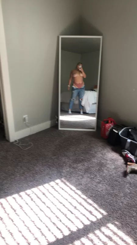 Curvy, topless, and my jeans are mostly on 😂 by privatetitties