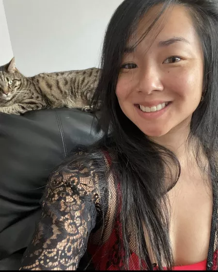 Cute Asian and her pussy (cat) by averagejoeman_24