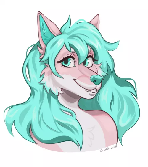 Cute fluffy girl :3 (art by me) by corelle-vairel