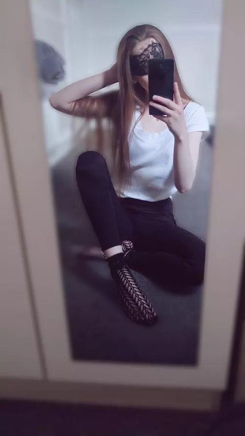 Cute lil nylon socks, they feel amazing! by GoddessFK