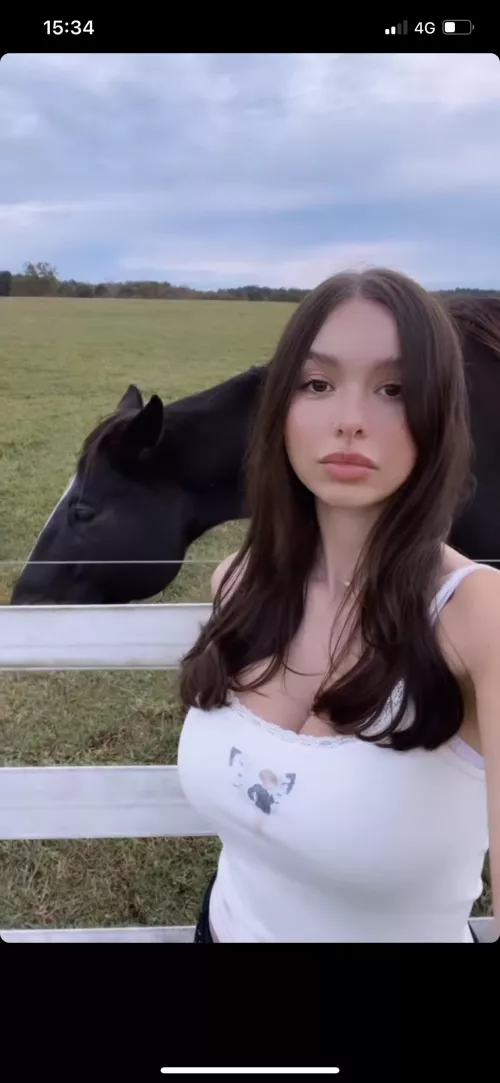 Cute top getting stretched by anon2568933