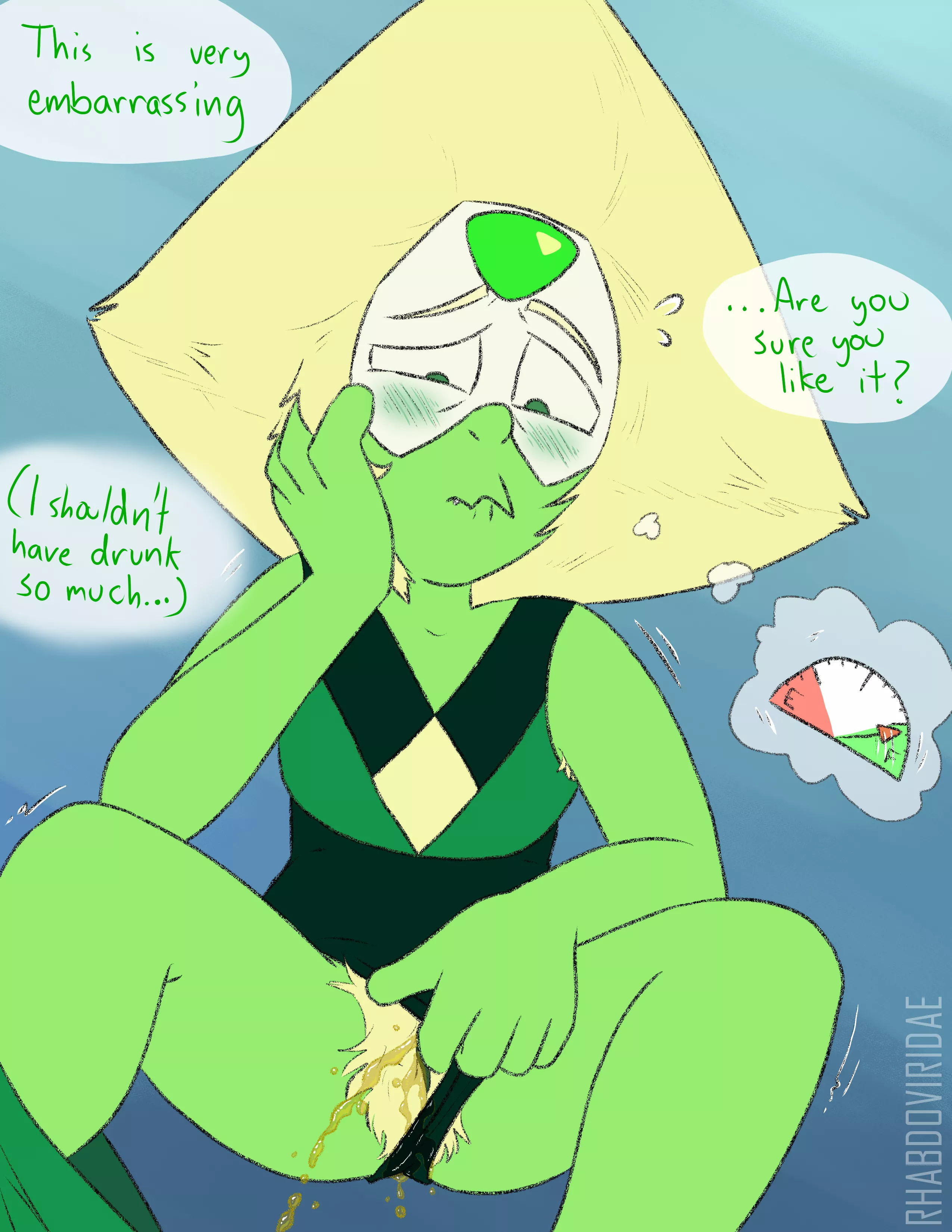 CW: Watersports - Peridot indulges viewer posted by realwolftacos