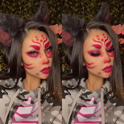 Cyber kitsune makeup
