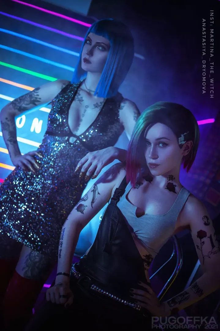 Cyberpunk 2077💎 Evelyn Parker by Martina, Judy Alvarez by Anastasiya Dryomova posted by Dryoma_Anastasiya