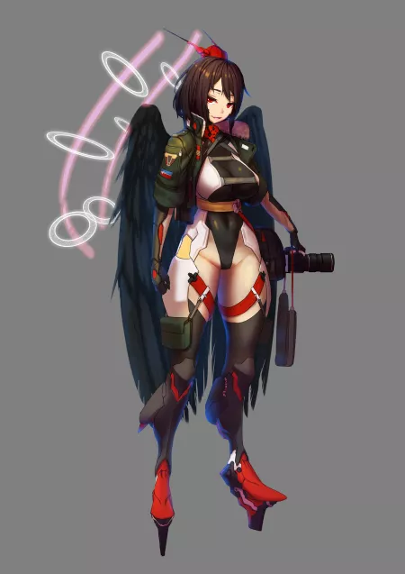 Cyberpunk Aya Shameimaru (Ehddu) by sequence_string