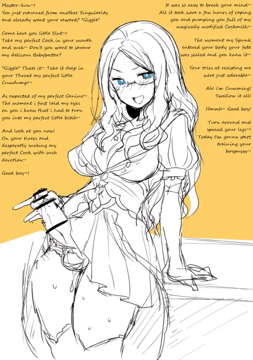 Da Vinci and her Cumdump Master (Fate) (First caption) by MedusaLilyLover