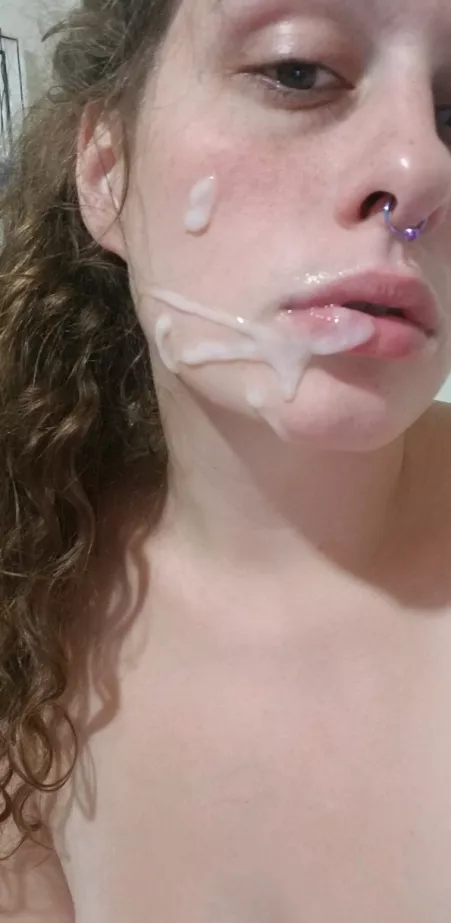 Daddy always let's me know he cares by covering my face with his hot cum! 💦🤤 by celtics10393